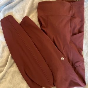lululemon athletica Maroon Leggings